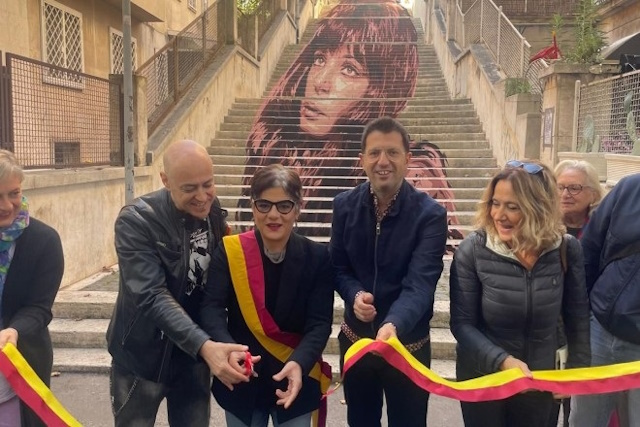 inaugurazione murale Monica Vitti