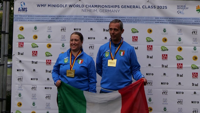 Mondiali Minigolf oro Bandera e Porta
