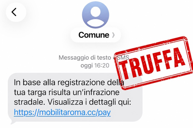 falsi sms multe truffa